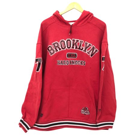  90~00s SCHOOL OF HARD KNOCKS パーカー プルオーバーパーカー SIZE XXL 古着 レッド