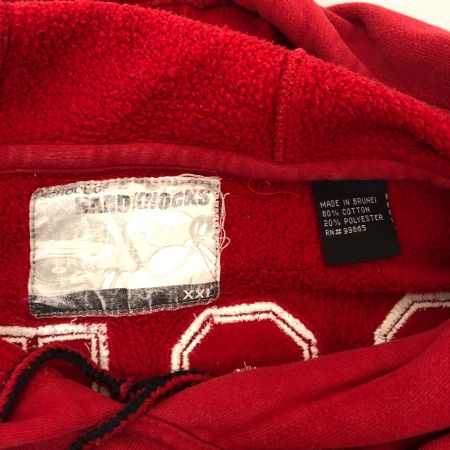  90~00s SCHOOL OF HARD KNOCKS パーカー プルオーバーパーカー SIZE XXL 古着 レッド