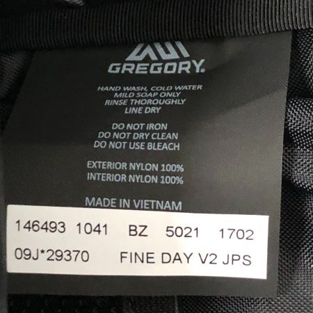  GREGORY グレゴリ バッグ リュック ファインデイ V2 / FINE DAY V2 1464931041 BK ブラック