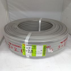 □□ YAZAKI VVFケーブル 電材　3芯 2.0mm×100m 2025年5月製造 Sランク