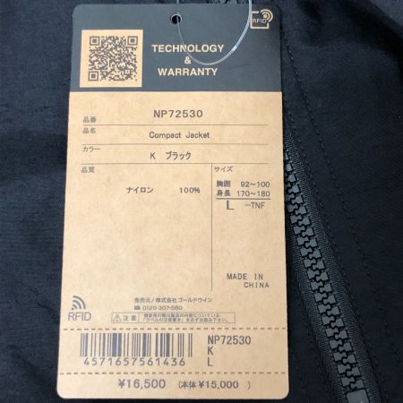  THE NORTH FACE ザノースフェイス コンパクジャケット SIZE L  NP72530 ブラック