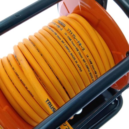  TRUSCO C型エアーリール　　ワンタッチカップリング付　７Ｘ１０ｍｍ　２０ｍ巻　 TAWC-7-20W