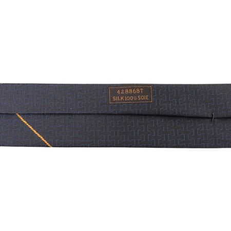  HERMES エルメス ネクタイ カデナ 428868T Hロゴ シルク ネイビー