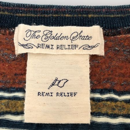  REMI RELIEF レミレリーフ カーディガン SIZE S マルチカラー