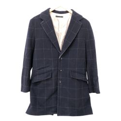 □□ DISCOVERED コート チェスターコート 1(S) DC-AW14-SCO-01 ネイビー Cランク