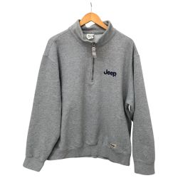 □□ Jeep スウェット ハーフジップスウェット SIZE XL  グレー Cランク