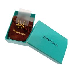 □□ Tiffany & Co. ティファニー バードクロスピアス　 K18 4.3g Bランク