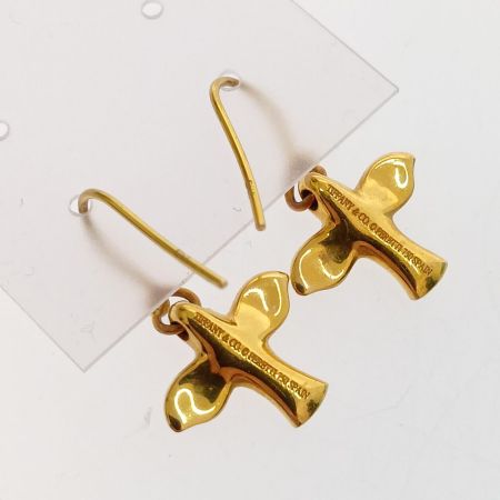  Tiffany & Co. ティファニー バードクロスピアス　 K18 4.3g