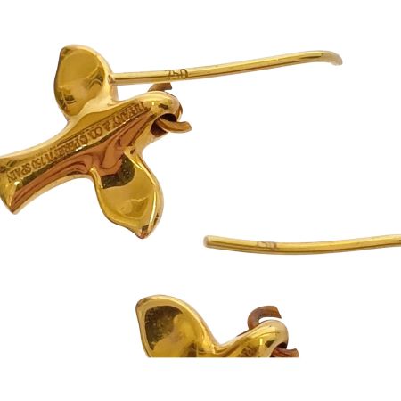  Tiffany & Co. ティファニー バードクロスピアス　 K18 4.3g