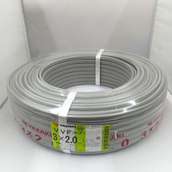 □□ YAZAKI VVFケーブル 電材　3芯 2.0mm×100m 25.5製造 Sランク