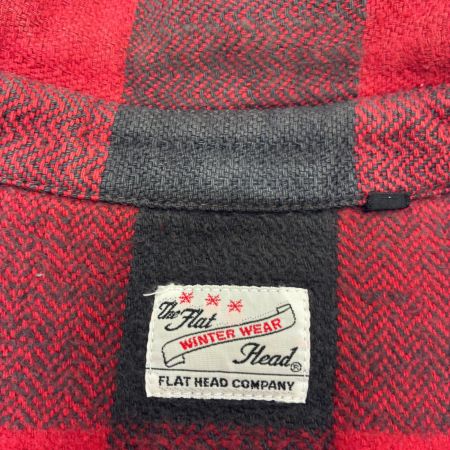  The Flat Head フラッドヘッド ネルシャツ SIZE 38(M) 古着 チェック 026-275-6130 レッド