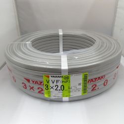 □□ YAZAKI VVFケーブル 電材　3芯 2.0mm×100m 25.9製造 Sランク