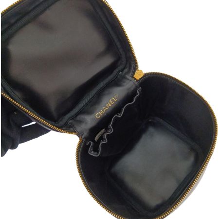  CHANEL シャネル ビコローレ レザーバニティ A01619 ブラック