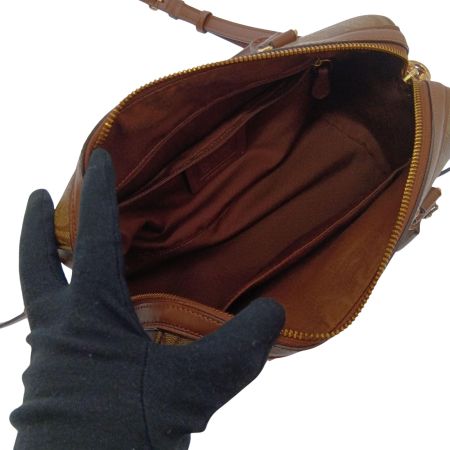  COACH コーチ ローアン サッチェル シグネチャー ミニボストン ショルダー F83607 ブラウン