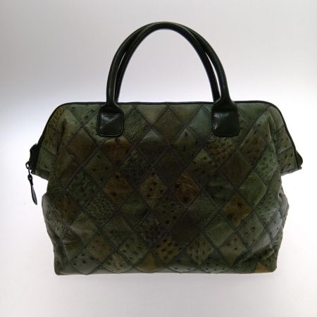   バッグ　オーストリッチ グリーン