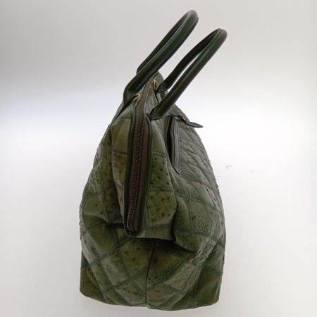   バッグ　オーストリッチ グリーン