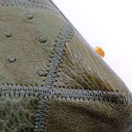   バッグ　オーストリッチ グリーン