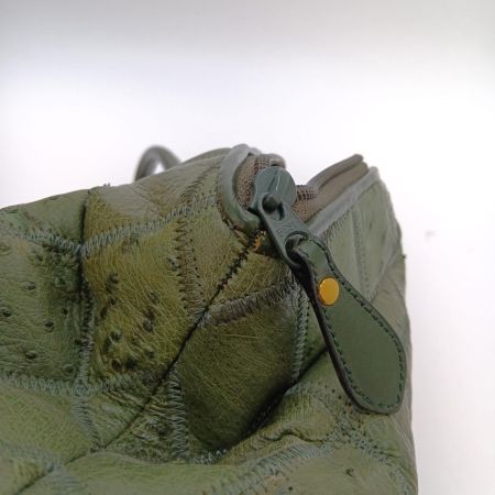   バッグ　オーストリッチ グリーン