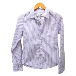 □□ Frank&Eleen シャツ SIZE XS ストライプ パープル Cランク