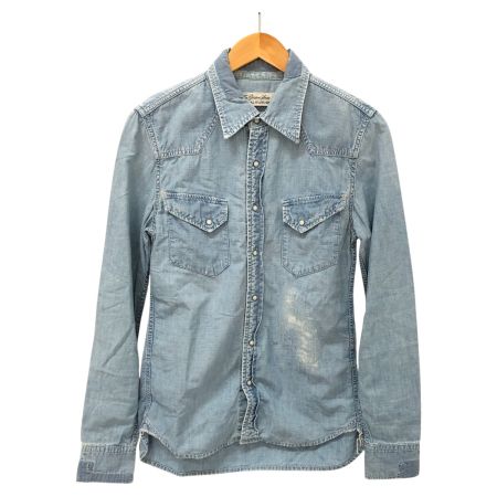  REMI RELIEF レミレリーフ シャツ デニムウエスタンシャツ リペア加工 インディゴ