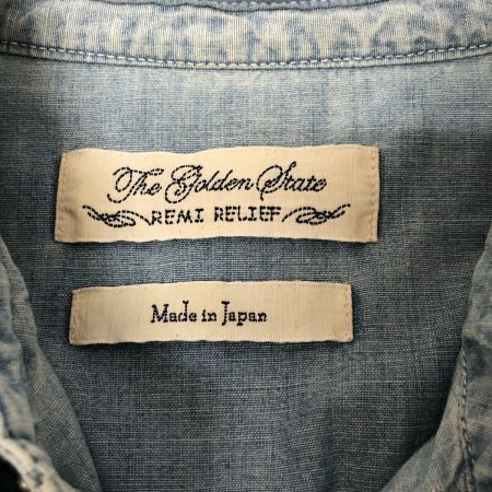  REMI RELIEF レミレリーフ シャツ デニムウエスタンシャツ リペア加工 インディゴ