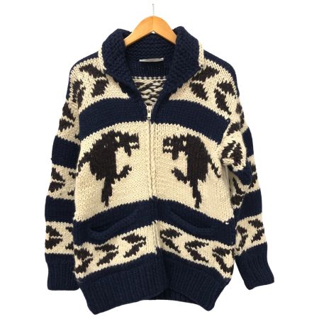  ALL CANADIAN カーディガン カウチンニットカーディガン 古着 ネイビー