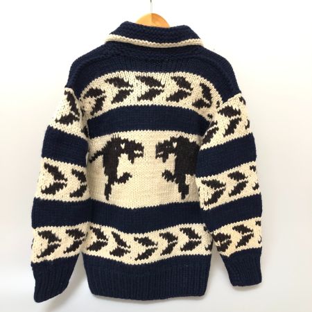  ALL CANADIAN カーディガン カウチンニットカーディガン 古着 ネイビー