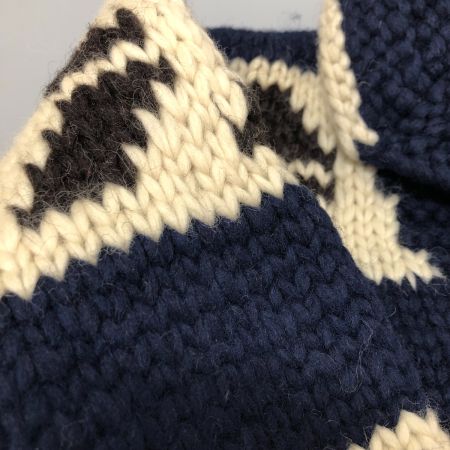  ALL CANADIAN カーディガン カウチンニットカーディガン 古着 ネイビー