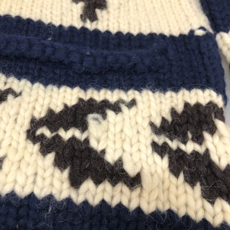  ALL CANADIAN カーディガン カウチンニットカーディガン 古着 ネイビー