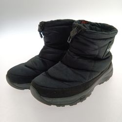 □□ THE NORTH FACE ザノースフェイス ヌプシ ブーティー ウォータープルーフ ロゴ ショート 27cm NF52076 ブラック Bランク