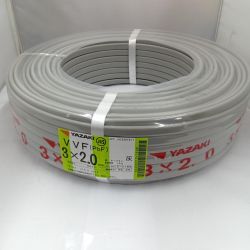 □□ YAZAKI VVFケーブル 電材　3芯 2.0mm×100m 25.9製造 Sランク