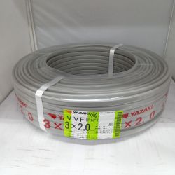 □□ YAZAKI VVFケーブル 電材　3芯 2.0mm×100m 25.8製造 Sランク