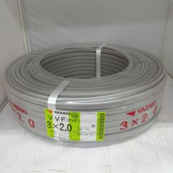 □□ YAZAKI VVFケーブル 電材　3芯 2.0mm×100m 25.8製造 Sランク