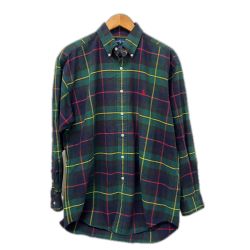 □□ 90s RALPH LAUREN シャツ ボタンダウンシャツ SIZE M チェック BLAKE　古着 グリーン Cランク