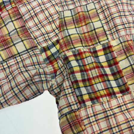  90s old stussy シャツ 半袖シャツ SIZE M 古着 チェック インド製 マルチカラー