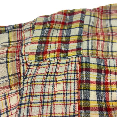  90s old stussy シャツ 半袖シャツ SIZE M 古着 チェック インド製 マルチカラー