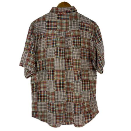  90s old stussy シャツ 半袖シャツ SIZE M 古着 チェック インド製 マルチカラー