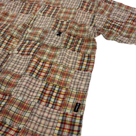  90s old stussy シャツ 半袖シャツ SIZE M 古着 チェック インド製 マルチカラー
