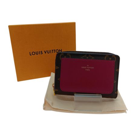 LOUIS VUITTON ルイヴィトン ポルトフォイユ・ルーモノグラム M82377 ﾌﾞﾗｳﾝ×ﾋﾟﾝｸ
