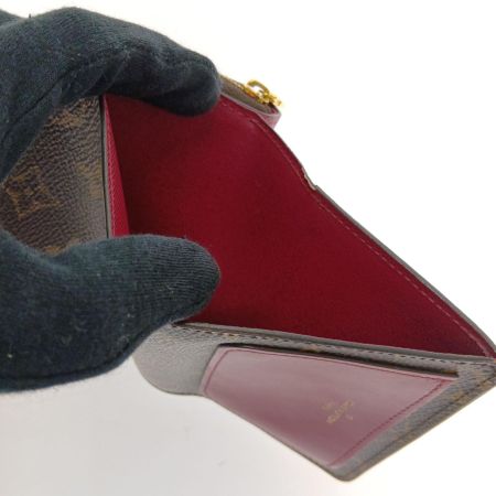  LOUIS VUITTON ルイヴィトン ポルトフォイユ・ルーモノグラム M82377 ﾌﾞﾗｳﾝ×ﾋﾟﾝｸ
