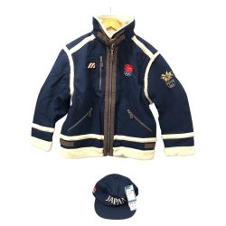 □□ MIZUNO ミズノ ジャケット ムートンボアジャケット SIZE M キャップセット 1998年 長野オリンピック  ネイビー Cランク