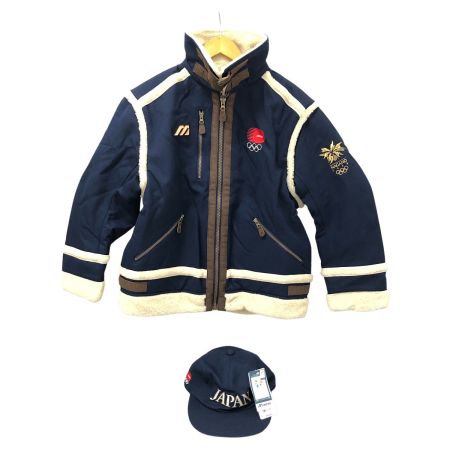  MIZUNO ミズノ ジャケット ムートンボアジャケット SIZE M キャップセット 1998年 長野オリンピック  ネイビー