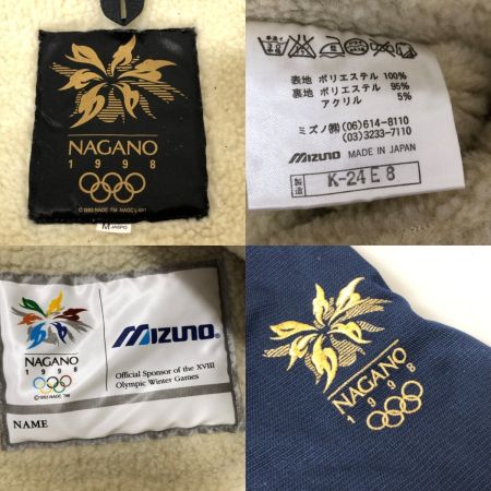  MIZUNO ミズノ ジャケット ムートンボアジャケット SIZE M キャップセット 1998年 長野オリンピック  ネイビー