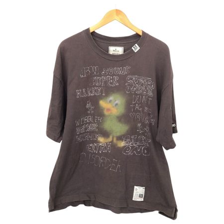  MAISON MIHARA YASUHIRO Tシャツ ダックプリントディストレスドTシャツ SIZE 48(L) 古着 J13TS732 ブラック