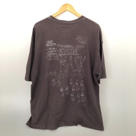  MAISON MIHARA YASUHIRO Tシャツ ダックプリントディストレスドTシャツ SIZE 48(L) 古着 J13TS732 ブラック