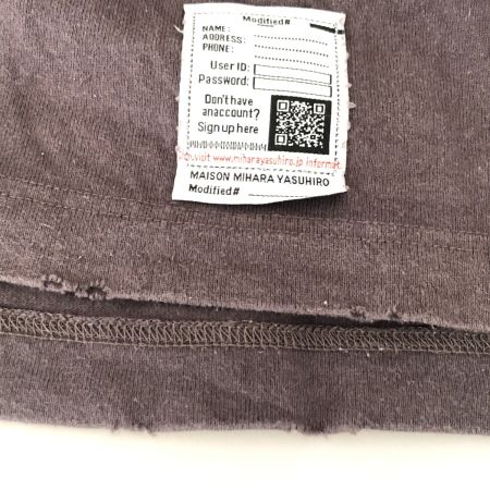  MAISON MIHARA YASUHIRO Tシャツ ダックプリントディストレスドTシャツ SIZE 48(L) 古着 J13TS732 ブラック
