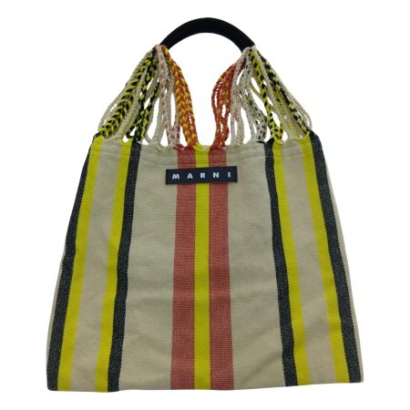  MARNI マルニ ハンモックバッグ ブラック×イエロー×ベージュ×レッド