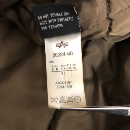  ALPHA INDUSTRIES ジャケット N-3Bフライトジャケット SIZE XL 20024-68 オリーブ