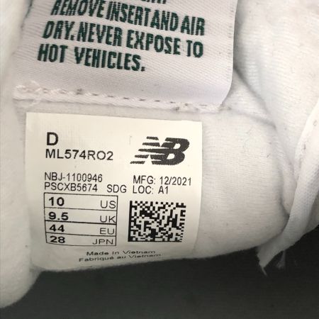  NEW BALANCE ニュー・バランス スニーカー SIZE 28cm ローカットスニーカー ML574RO2 グリーン