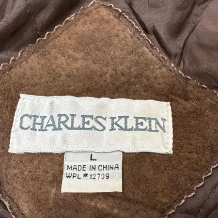 CHARLES KLEIN ジャケット レザージャケット SIZE L  ブラウン 古着